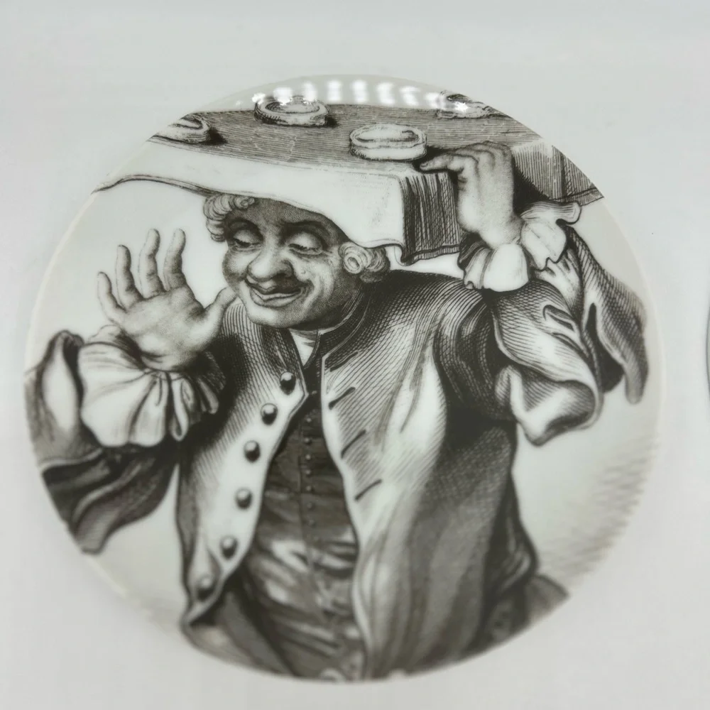 Williams Sonoma Satirical Art William Hogarth 18th Century Artist Snack Plates 4